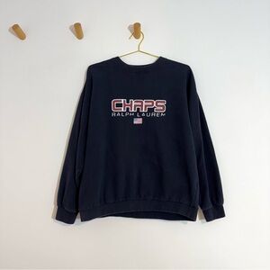 Chaps Ralph Lauren Vintage 90s Blue Crewneck Long Sleeve Pullover Sweatshirt L